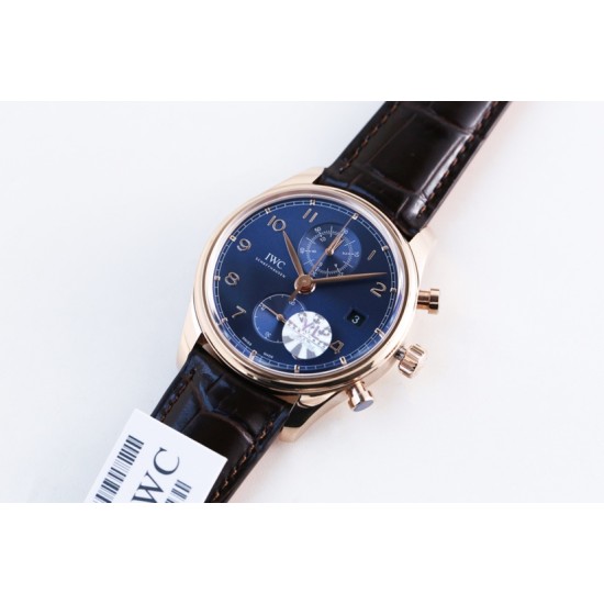 IWC-Da Vinci Chrono Laureus Ed IW393402 RG/LE Blue Dial YLF Asia 89361