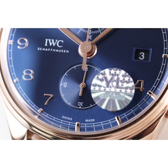 IWC-Da Vinci Chrono Laureus Ed IW393402 RG/LE Blue Dial YLF Asia 89361