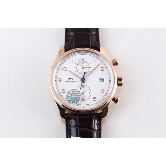 IWC-Da Vinci Chrono Laureus Ed IW393402 RG/LE White Dial YLF Asia 89361