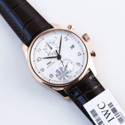 IWC-Da Vinci Chrono Laureus Ed IW393402 RG/LE White Dial YLF Asia 89361