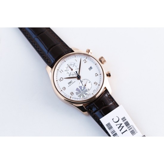 IWC-Da Vinci Chrono Laureus Ed IW393402 RG/LE White Dial YLF Asia 89361