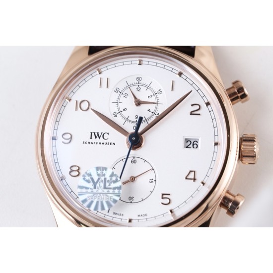 IWC-Da Vinci Chrono Laureus Ed IW393402 RG/LE White Dial YLF Asia 89361