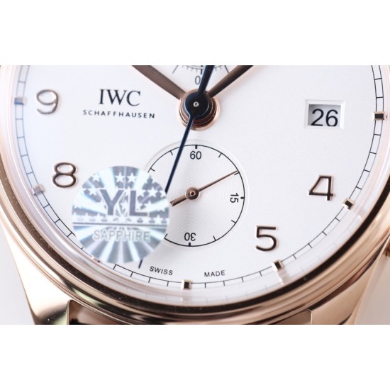 IWC-Da Vinci Chrono Laureus Ed IW393402 RG/LE White Dial YLF Asia 89361