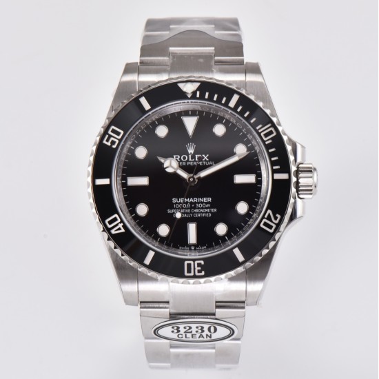 Rolex-Submariner 124060LN 41mm No Date Clean 904L Steel Black Dial VR3230