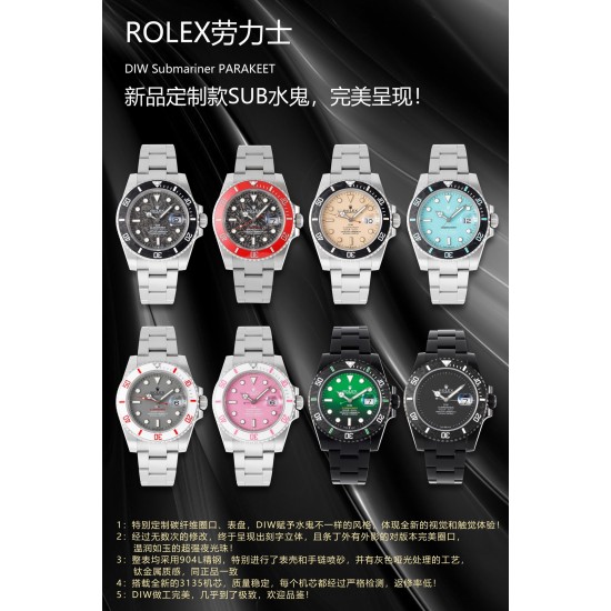 Rolex-Submariner DIW 40mm 904L TI/TI Cream Dial DIWF VR3135