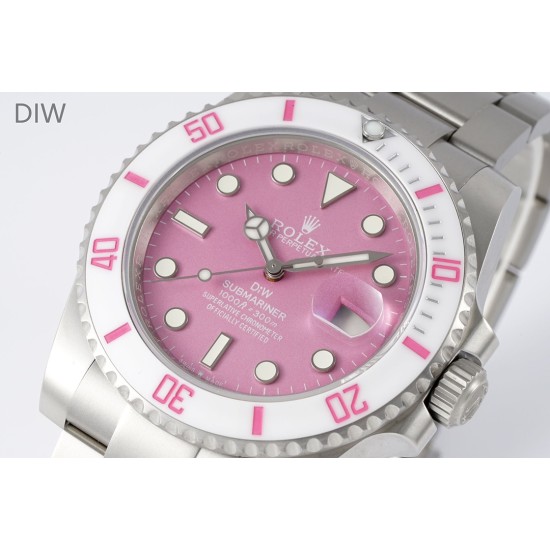 Rolex-Submariner DIW 40mm 904L TI/TI Pink Dial DIWF VR3135