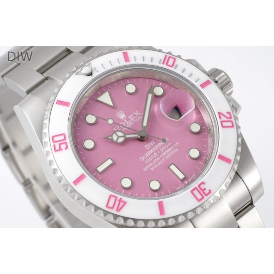 Rolex-Submariner DIW 40mm 904L TI/TI Pink Dial DIWF VR3135