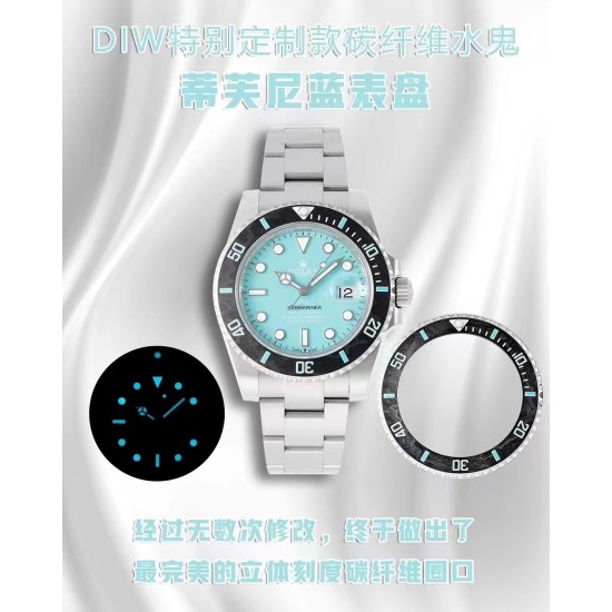 Rolex-Submariner DIW 40mm 904L TI/TI Tiffany Dial DIWF VR3135