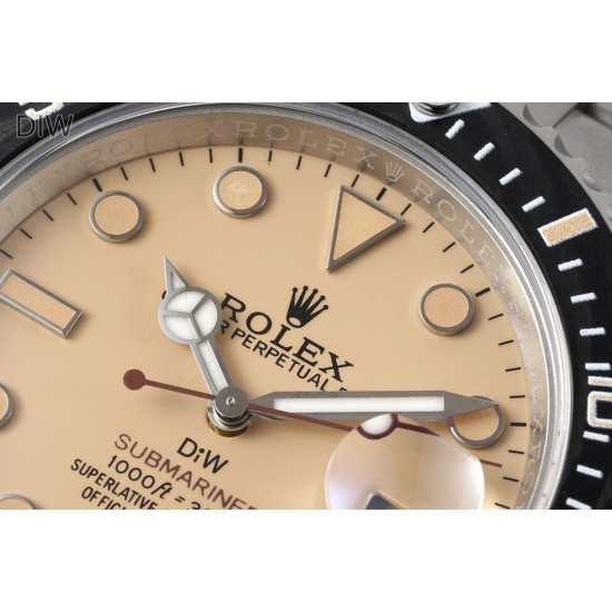 Rolex-Submariner DIW 40mm 904L TI/TI Cream Dial DIWF VR3135
