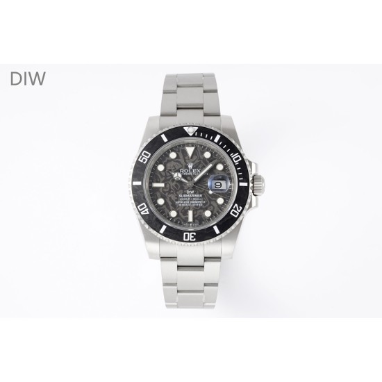 Rolex-Submariner DIW 40mm 904L SS/SS Black Dial DIWF VR3135