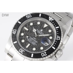 Rolex-Submariner DIW 40mm 904L SS/SS Black Dial DIWF VR3135