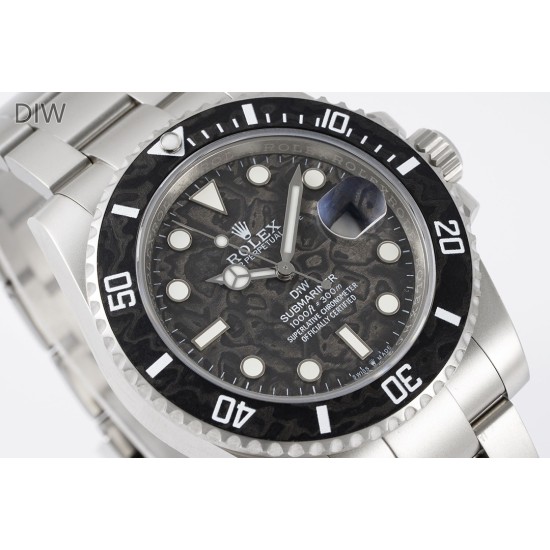 Rolex-Submariner DIW 40mm 904L SS/SS Black Dial DIWF VR3135
