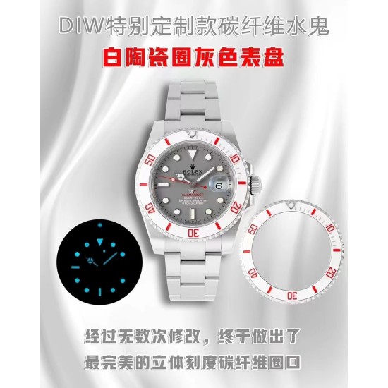 Rolex-Submariner DIW 40mm 904L TI/TI Grey Dial DIWF VR3135