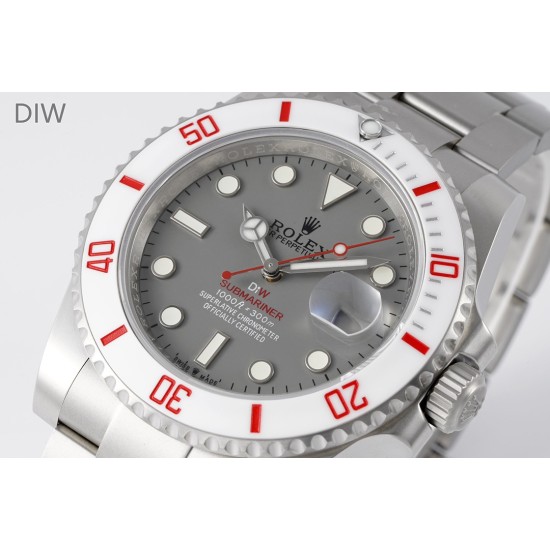 Rolex-Submariner DIW 40mm 904L TI/TI Grey Dial DIWF VR3135