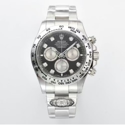 Rolex-Daytona 126509 40mm SS/SS Black/Dia Clean SH4131 Super Clone