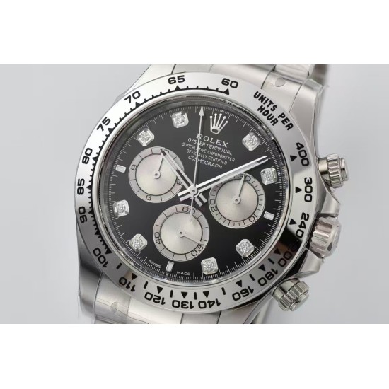 Rolex-Daytona 126509 40mm SS/SS Black/Dia Clean SH4131 Super Clone