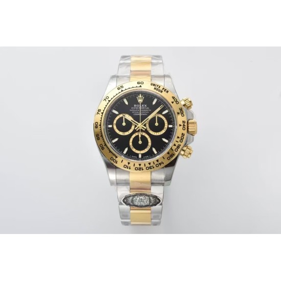Rolex-Daytona 126503 40mm YG/SS Black/Stk Clean SH4131 Super Clone