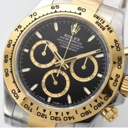Rolex-Daytona 126503 40mm YG/SS Black/Stk Clean SH4131 Super Clone