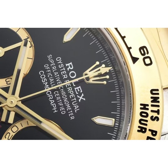 Rolex-Daytona 126503 40mm YG/SS Black/Stk Clean SH4131 Super Clone