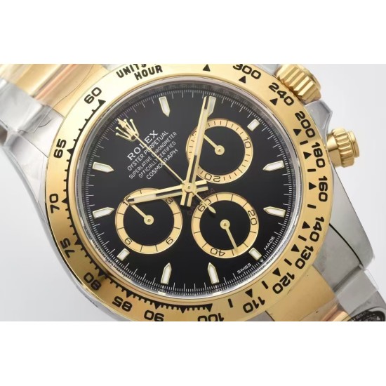 Rolex-Daytona 126503 40mm YG/SS Black/Stk Clean SH4131 Super Clone