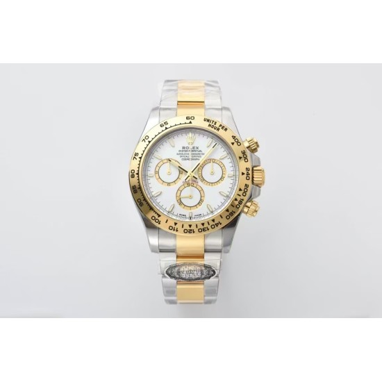 Rolex-Daytona 126503 40mm YG/SS White/Stk Clean SH4131 Super Clone