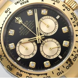 Rolex-Daytona 126503 40mm YG/SS Black/Dia Clean SH4131 Super Clone