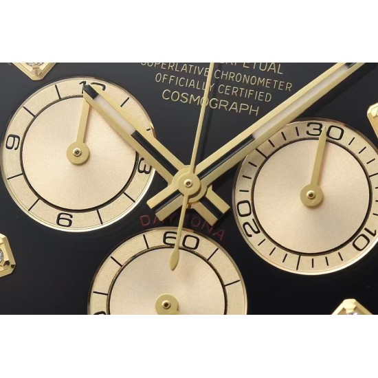 Rolex-Daytona 126503 40mm YG/SS Black/Dia Clean SH4131 Super Clone