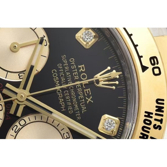 Rolex-Daytona 126503 40mm YG/SS Black/Dia Clean SH4131 Super Clone