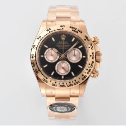 Rolex-Daytona 126515 40mm RG/RG Black/Dia Clean SH4131 Super Clone
