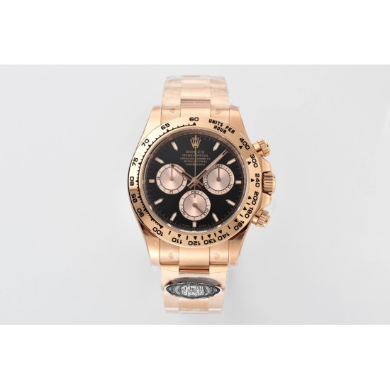 Rolex-Daytona 126515 40mm RG/RG Black/Dia Clean SH4131 Super Clone