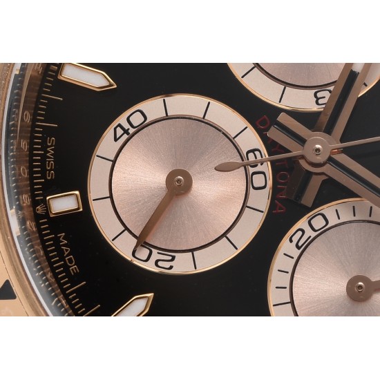 Rolex-Daytona 126515 40mm RG/RG Black/Dia Clean SH4131 Super Clone
