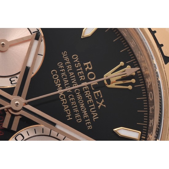 Rolex-Daytona 126515 40mm RG/RG Black/Dia Clean SH4131 Super Clone