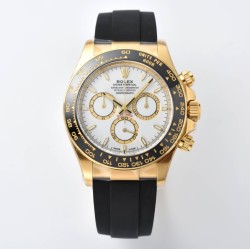 Rolex-Daytona 126518 40mm YG/RU White/Stk Clean SH4131 Super Clone