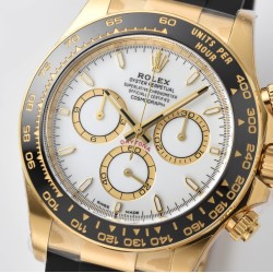 Rolex-Daytona 126518 40mm YG/RU White/Stk Clean SH4131 Super Clone