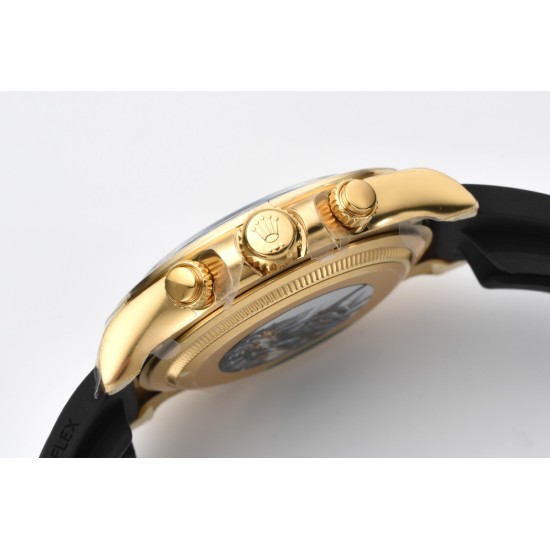 Rolex-Daytona 126518 40mm YG/RU White/Stk Clean SH4131 Super Clone