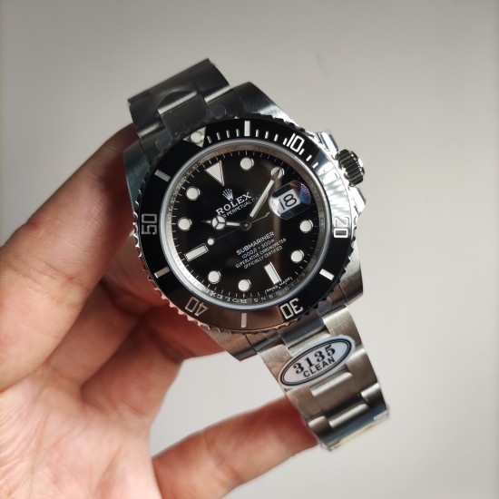 Rolex-Submariner 116610LN 904L SS/SS Black Clean VS3135
