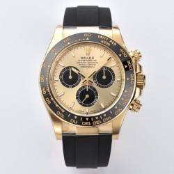 Rolex-Daytona 126518 40mm YG/RU Gold/Black Clean SH4131 Super Clone
