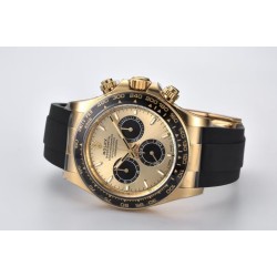 Rolex-Daytona 126518 40mm YG/RU Gold/Black Clean SH4131 Super Clone