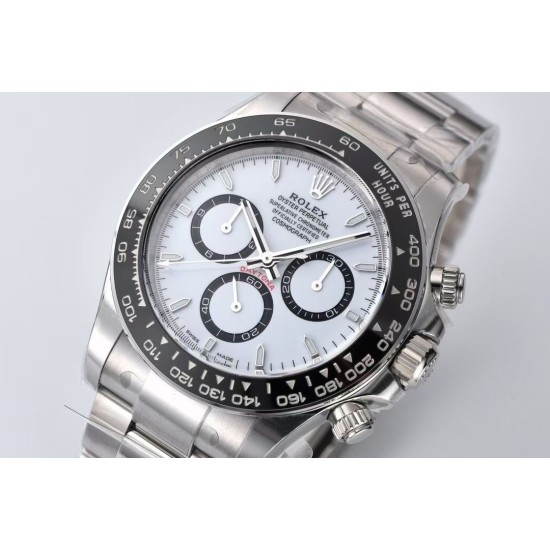 Rolex-Daytona 126500LN 40mm SS/SS White Dial Clean SH4131 Super Clone