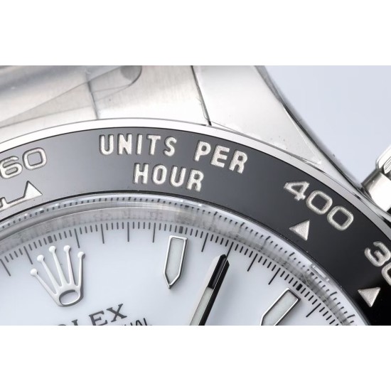 Rolex-Daytona 126500LN 40mm SS/SS White Dial Clean SH4131 Super Clone