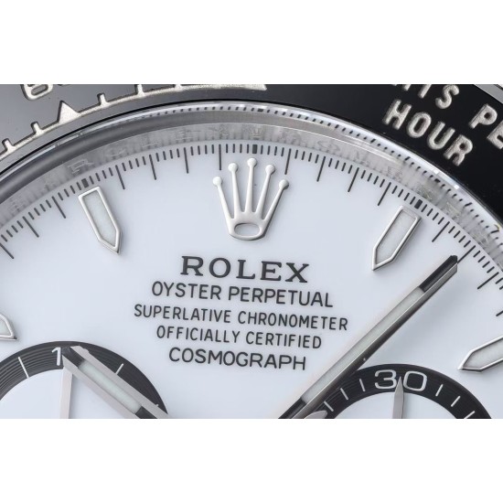Rolex-Daytona 126500LN 40mm SS/SS White Dial Clean SH4131 Super Clone