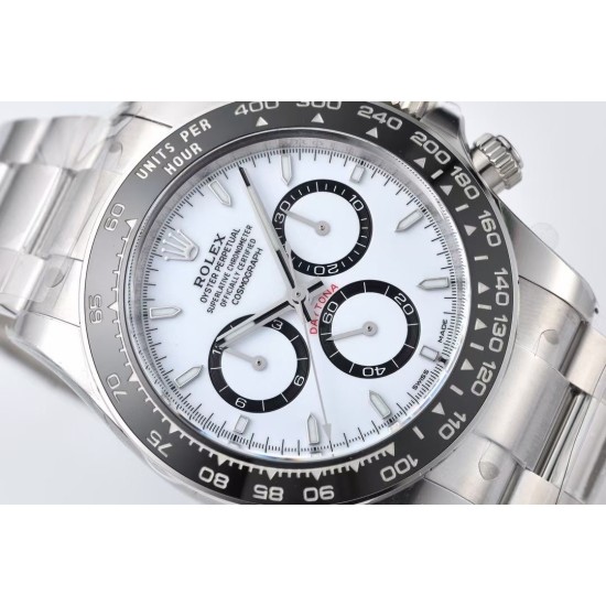 Rolex-Daytona 126500LN 40mm SS/SS White Dial Clean SH4131 Super Clone