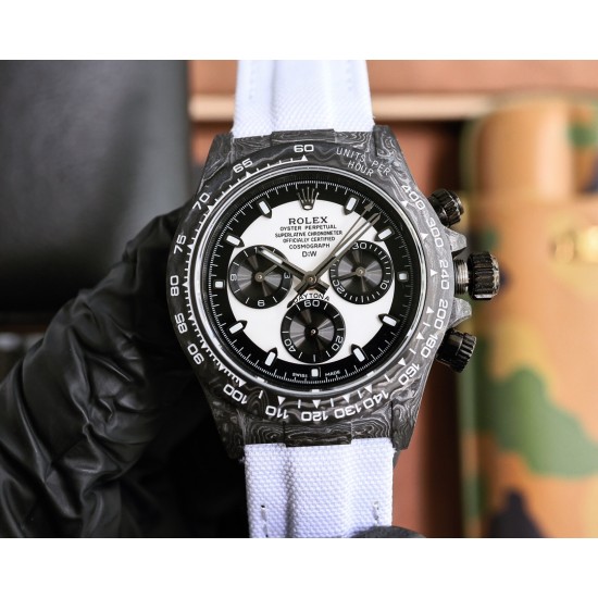 Rolex-Daytona Diw 40mm Carbon/NY White/Black TWF SA4130