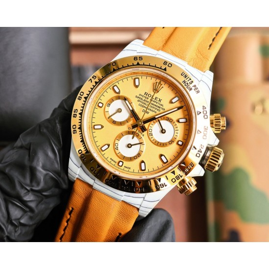 Rolex-Daytona Diw 40mm Carbon/YG/NY YG/Dial TWF SA4130