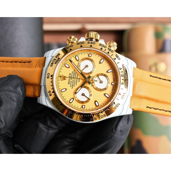 Rolex-Daytona Diw 40mm Carbon/YG/NY YG/Dial TWF SA4130