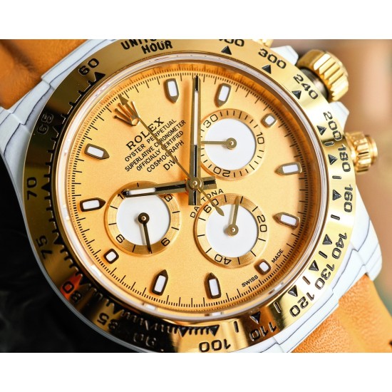 Rolex-Daytona Diw 40mm Carbon/YG/NY YG/Dial TWF SA4130