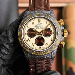 Rolex-Daytona Diw 40mm Carbon/NY Cream/Black TWF SA4130