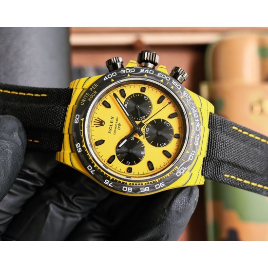 Rolex-Daytona Diw 40mm Carbon/NY Yellow/Black TWF SA4130