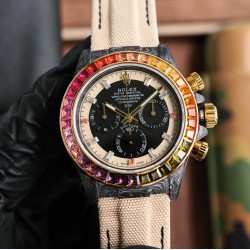 Rolex-Daytona Diw 40mm Rainbow FC/NY Black/Beige Dial TWF DD4801