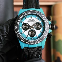 Rolex-Daytona Diw 40mm Carbon/NY Blue/White Dial TWF DD4801